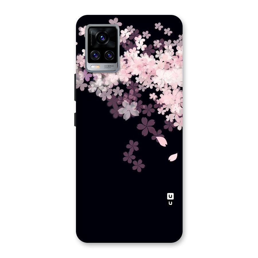 Cherry Flowers Pink Back Case for Vivo V20 Pro