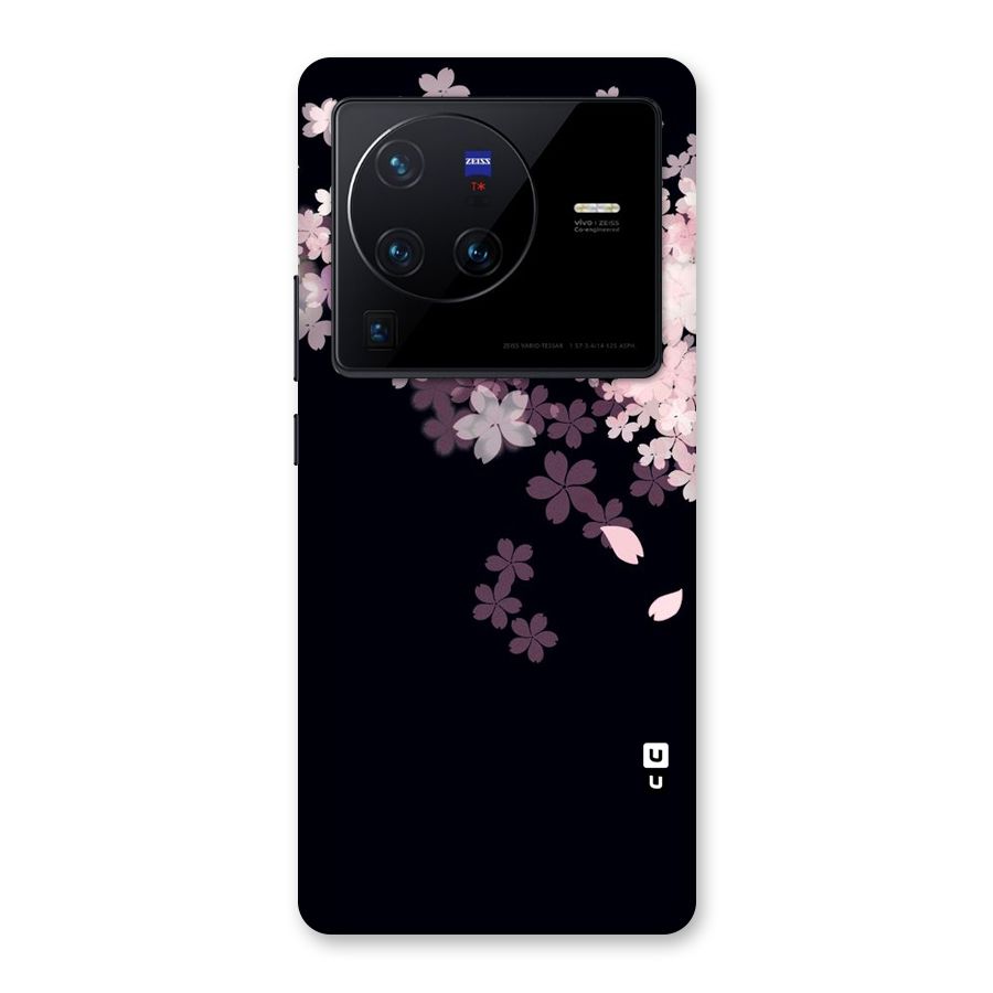 Cherry Flowers Pink Back Case for Vivo X80 Pro
