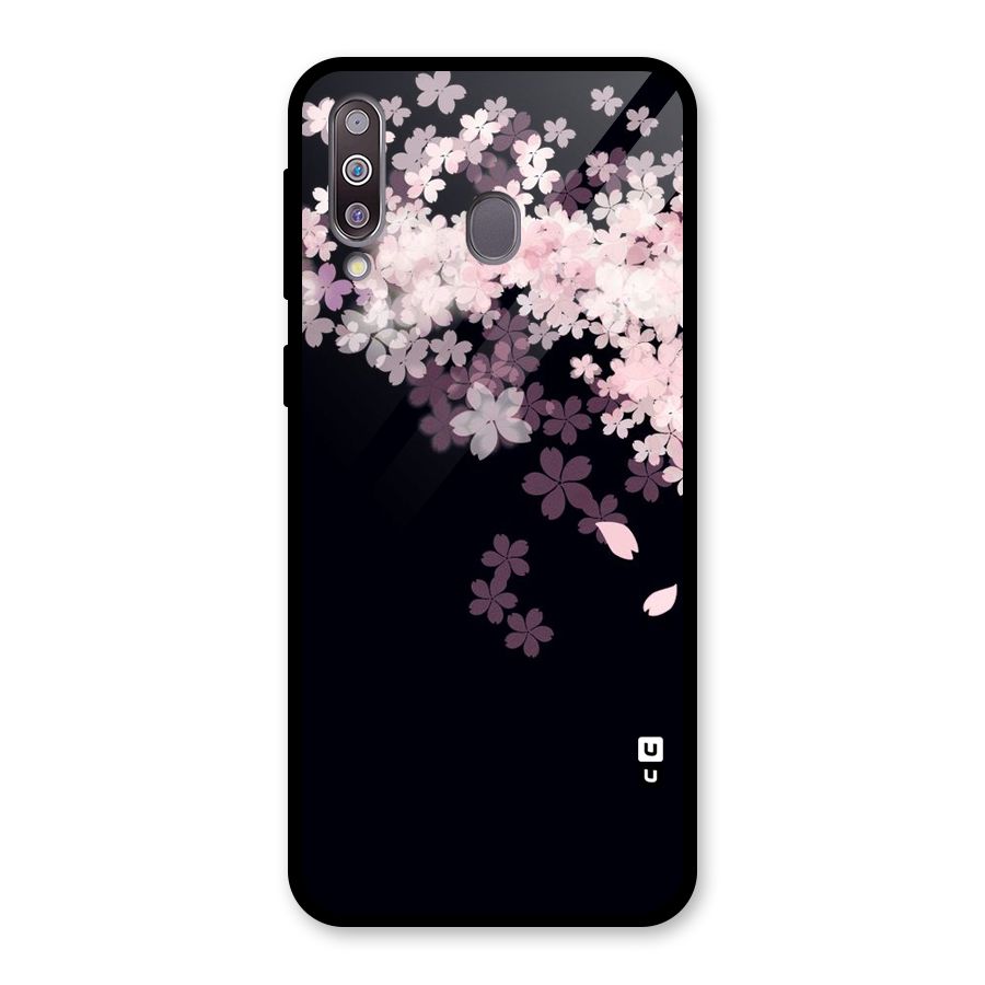 Cherry Flowers Pink Glass Back Case for Galaxy M30
