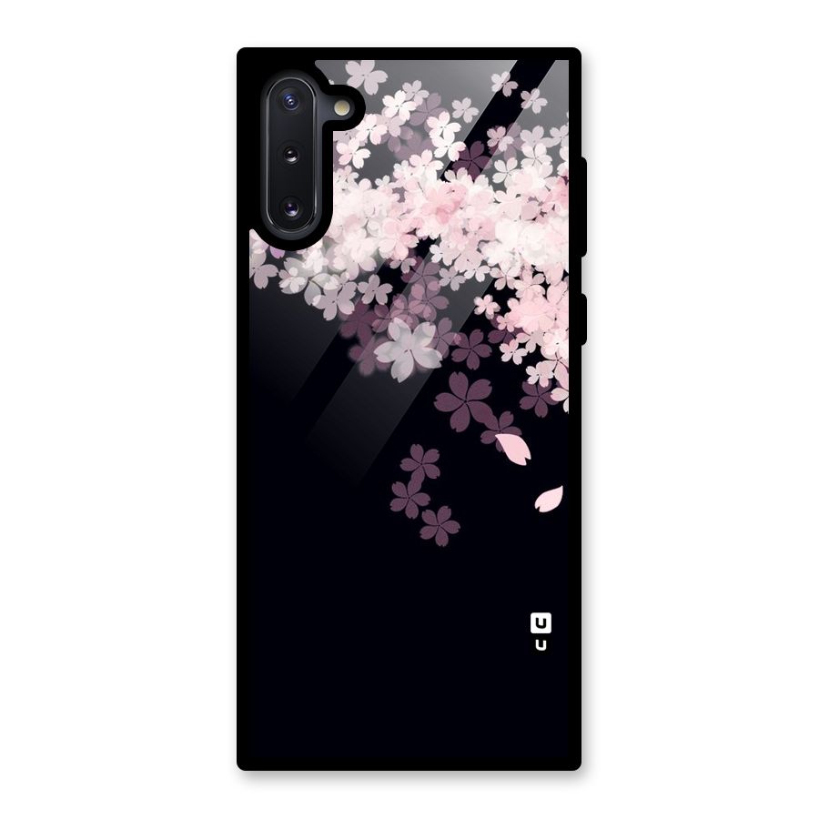 Cherry Flowers Pink Glass Back Case for Galaxy Note 10