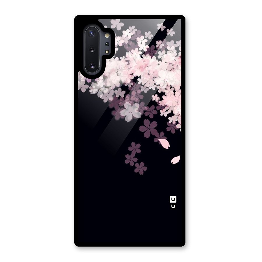Cherry Flowers Pink Glass Back Case for Galaxy Note 10 Plus