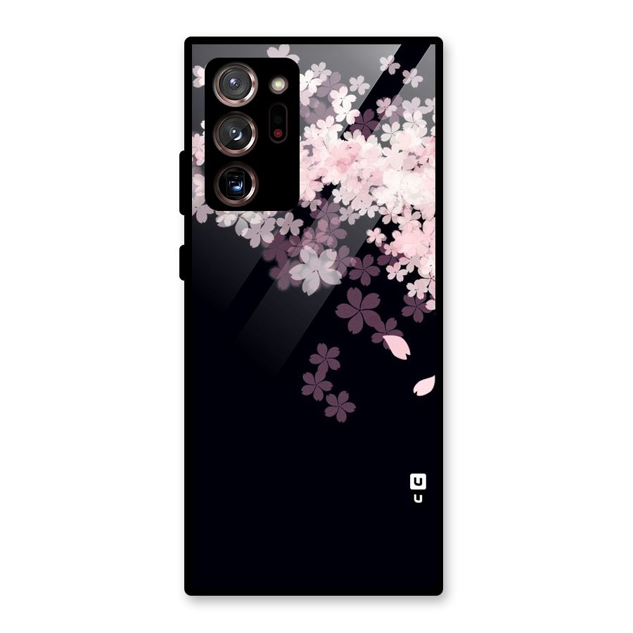 Cherry Flowers Pink Glass Back Case for Galaxy Note 20 Ultra