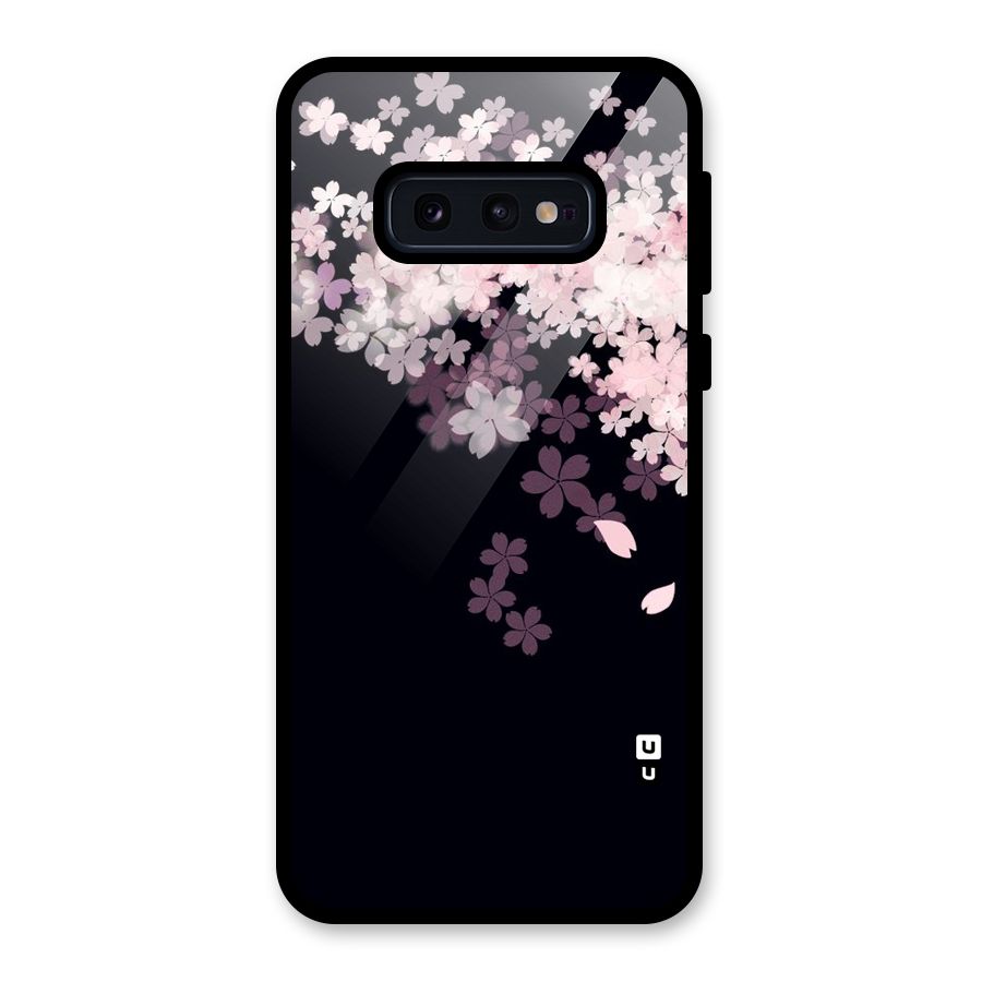 Cherry Flowers Pink Glass Back Case for Galaxy S10e