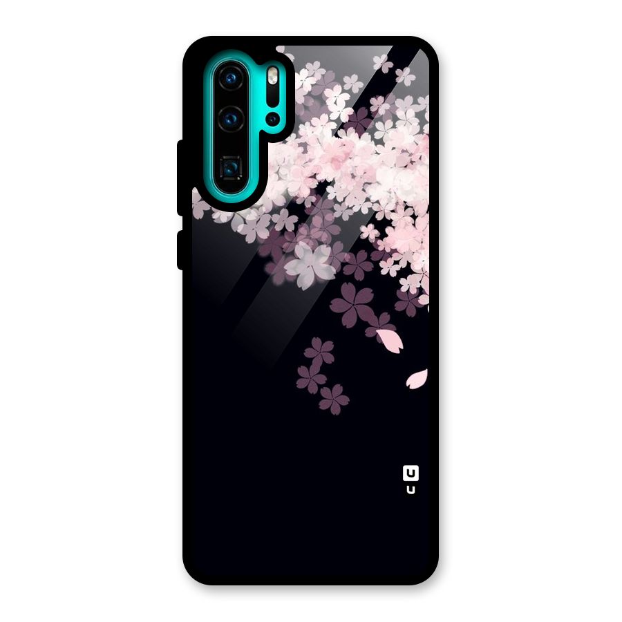 Cherry Flowers Pink Glass Back Case for Huawei P30 Pro