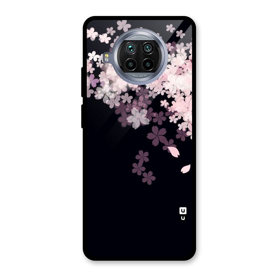Cherry Flowers Pink Glass Back Case for Mi 10i