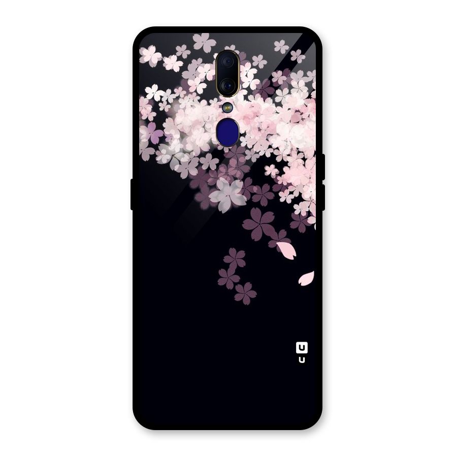 Cherry Flowers Pink Glass Back Case for Oppo F11