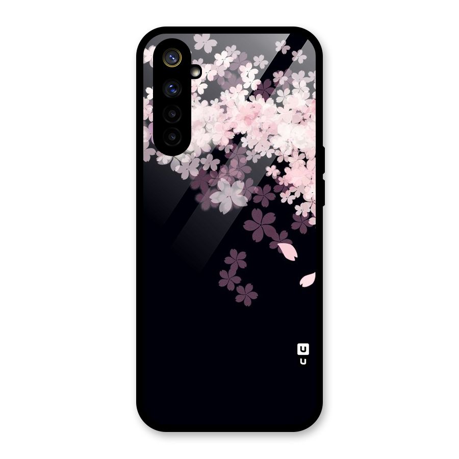 Cherry Flowers Pink Glass Back Case for Realme 6