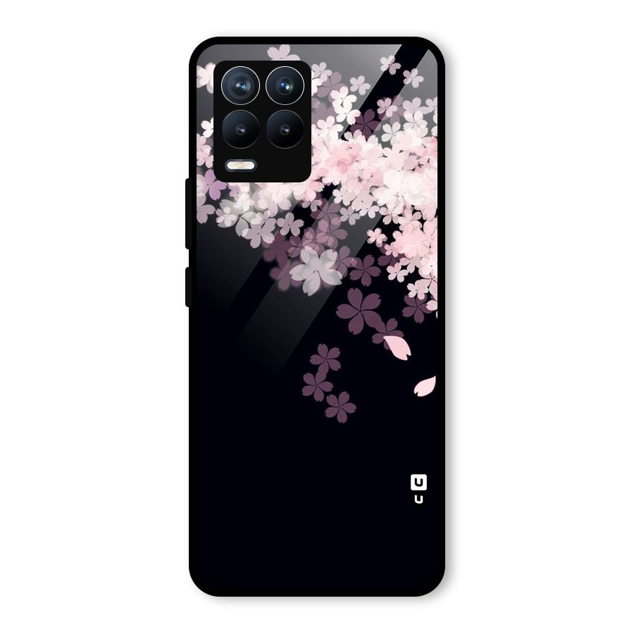 Cherry Flowers Pink Glass Back Case for Realme 8 Pro