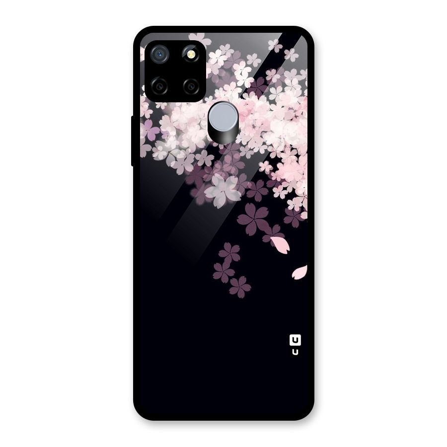 Cherry Flowers Pink Glass Back Case for Realme C12
