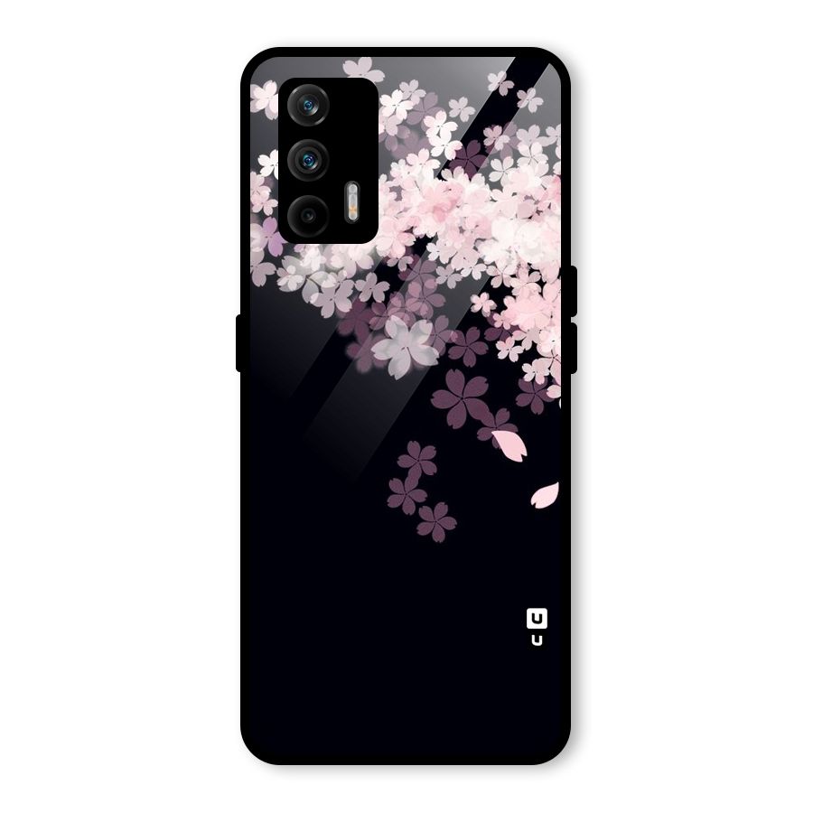 Cherry Flowers Pink Glass Back Case for Realme GT 5G
