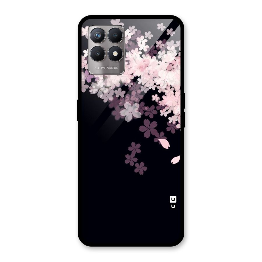 Cherry Flowers Pink Glass Back Case for Realme Narzo 50