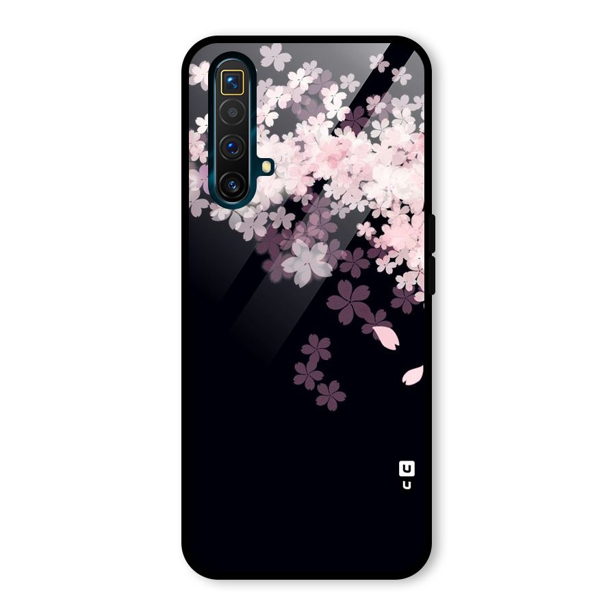 Cherry Flowers Pink Glass Back Case for Realme X3 SuperZoom