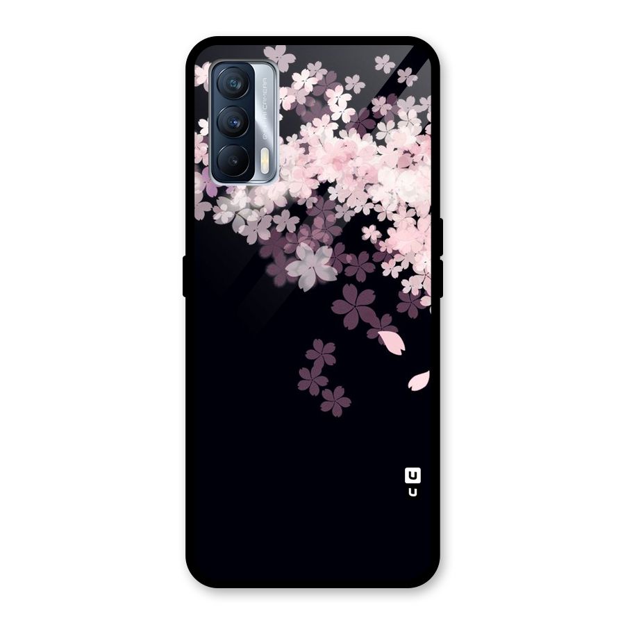 Cherry Flowers Pink Glass Back Case for Realme X7