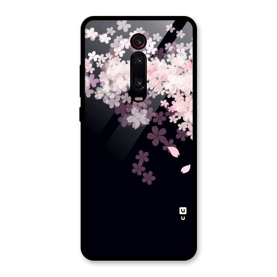 Cherry Flowers Pink Glass Back Case for Redmi K20