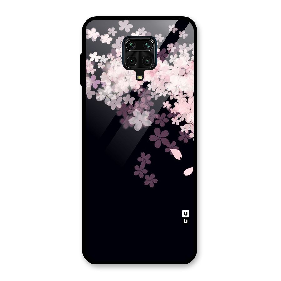 Cherry Flowers Pink Glass Back Case for Redmi Note 9 Pro Max