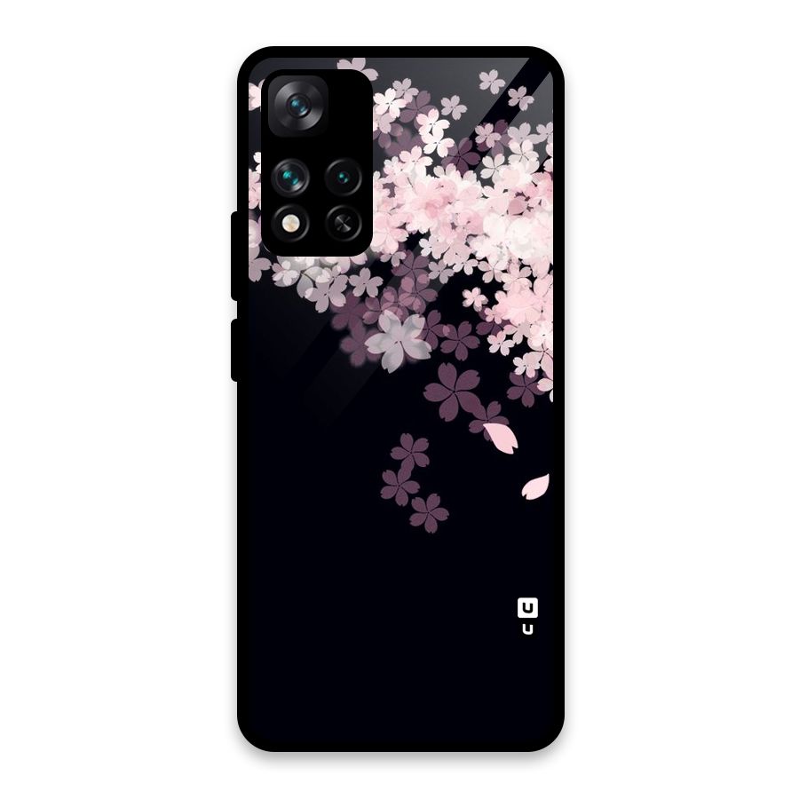 Cherry Flowers Pink Glass Back Case for Xiaomi 11i HyperCharge 5G