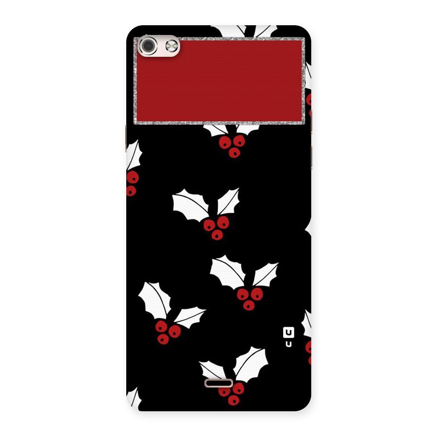 Cherry Leaf Design Back Case for Micromax Canvas Silver 5