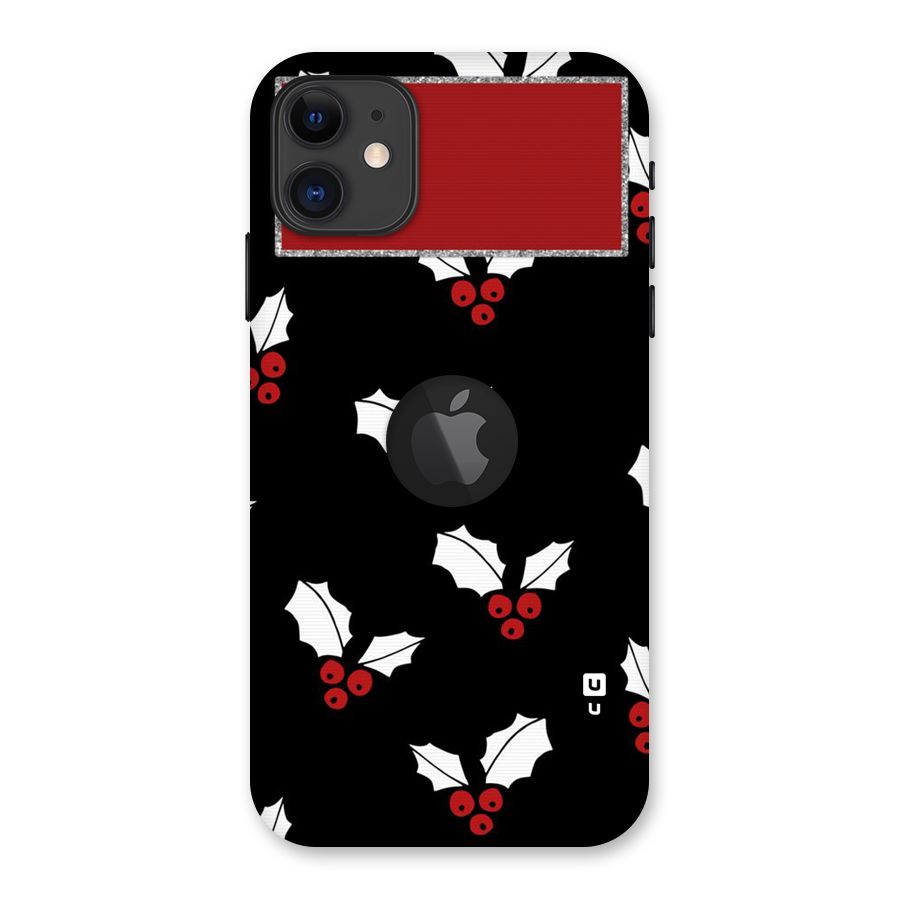 Cherry Leaf Design Back Case for iPhone 11 Logo Cut