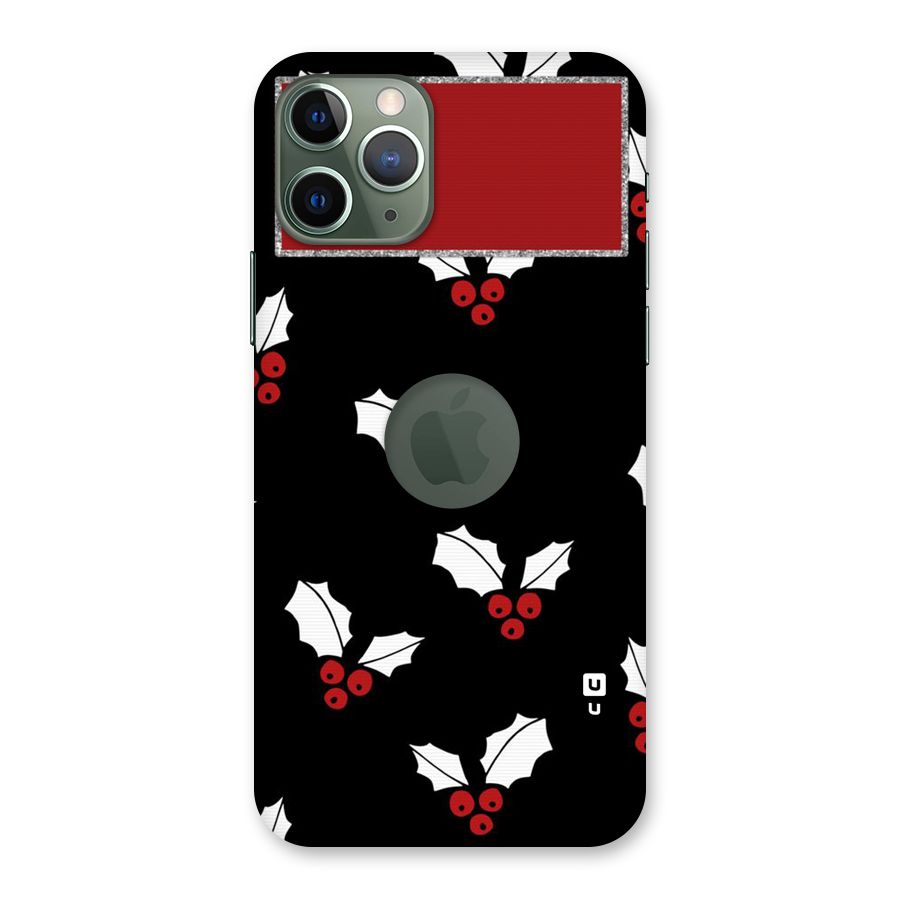Cherry Leaf Design Back Case for iPhone 11 Pro Logo  Cut