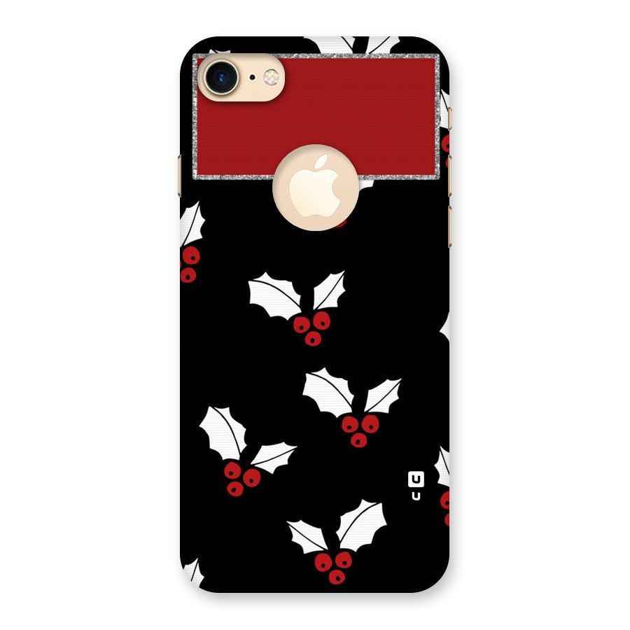 Cherry Leaf Design Back Case for iPhone 8 Logo Cut