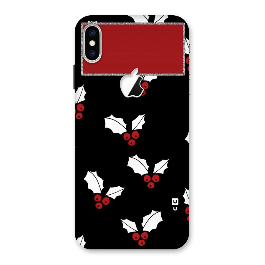Cherry Leaf Design Back Case for iPhone XS Max Apple Cut
