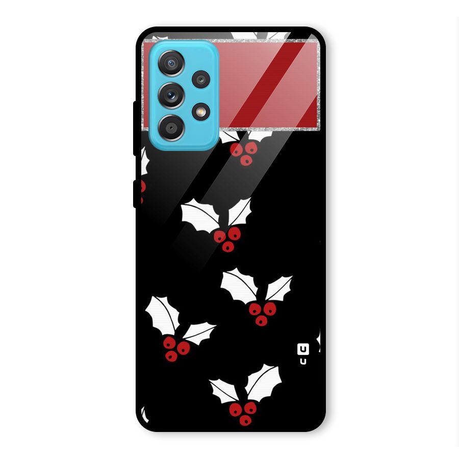 Cherry Leaf Design Glass Back Case for Galaxy A52s 5G