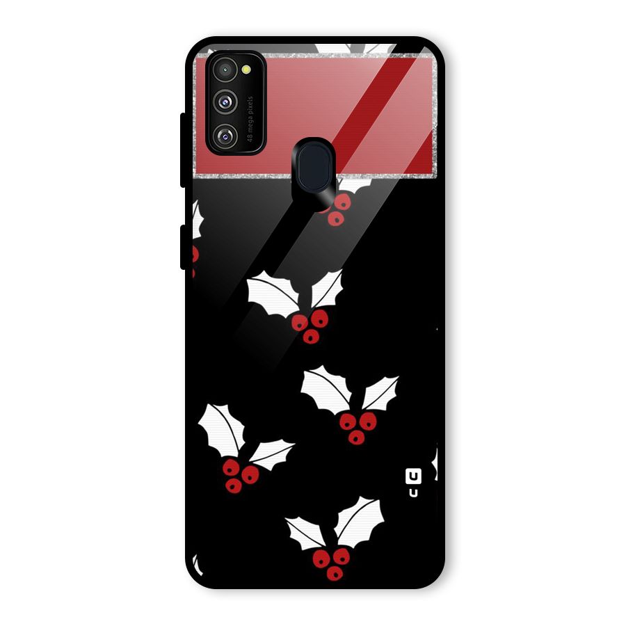 Cherry Leaf Design Glass Back Case for Galaxy M30s
