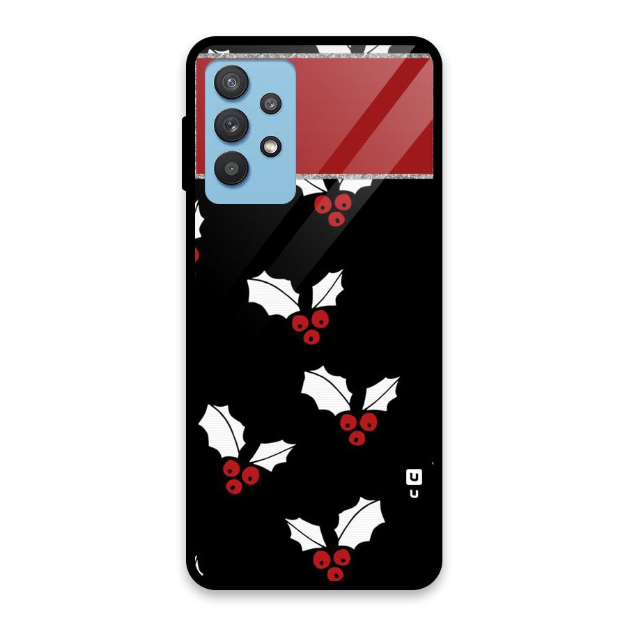 Cherry Leaf Design Glass Back Case for Galaxy M32 5G
