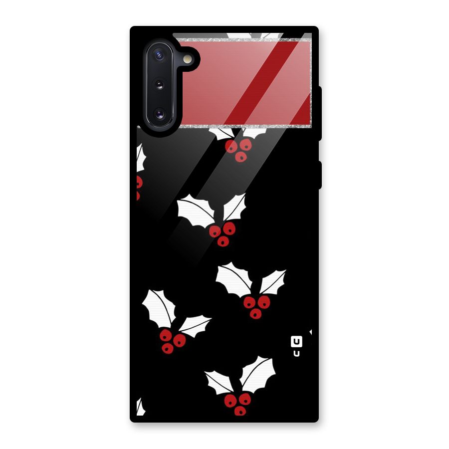 Cherry Leaf Design Glass Back Case for Galaxy Note 10
