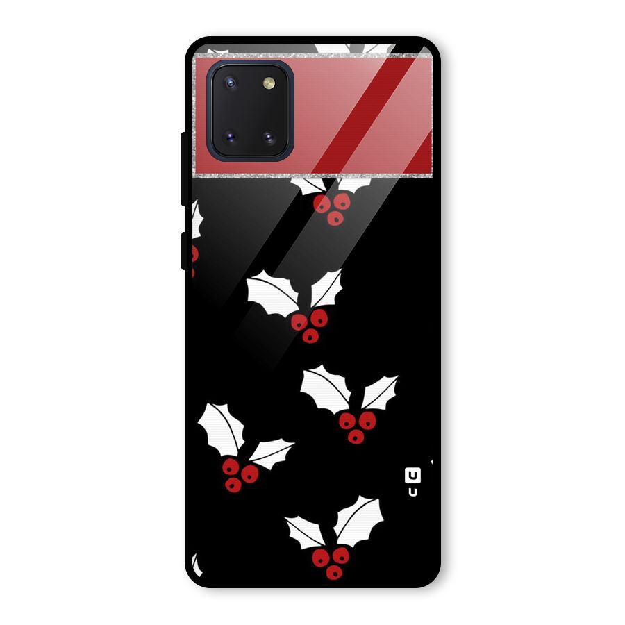 Cherry Leaf Design Glass Back Case for Galaxy Note 10 Lite
