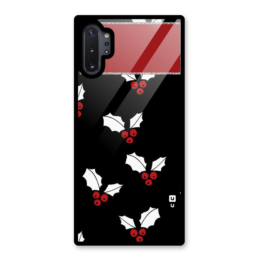 Cherry Leaf Design Glass Back Case for Galaxy Note 10 Plus