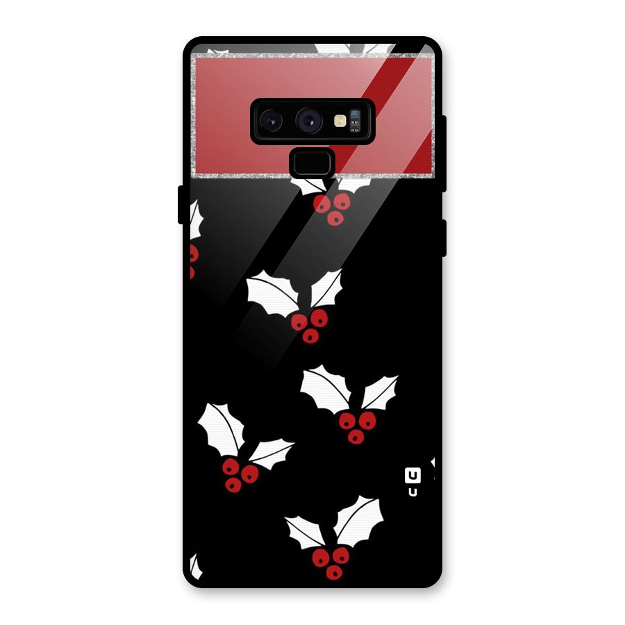 Cherry Leaf Design Glass Back Case for Galaxy Note 9
