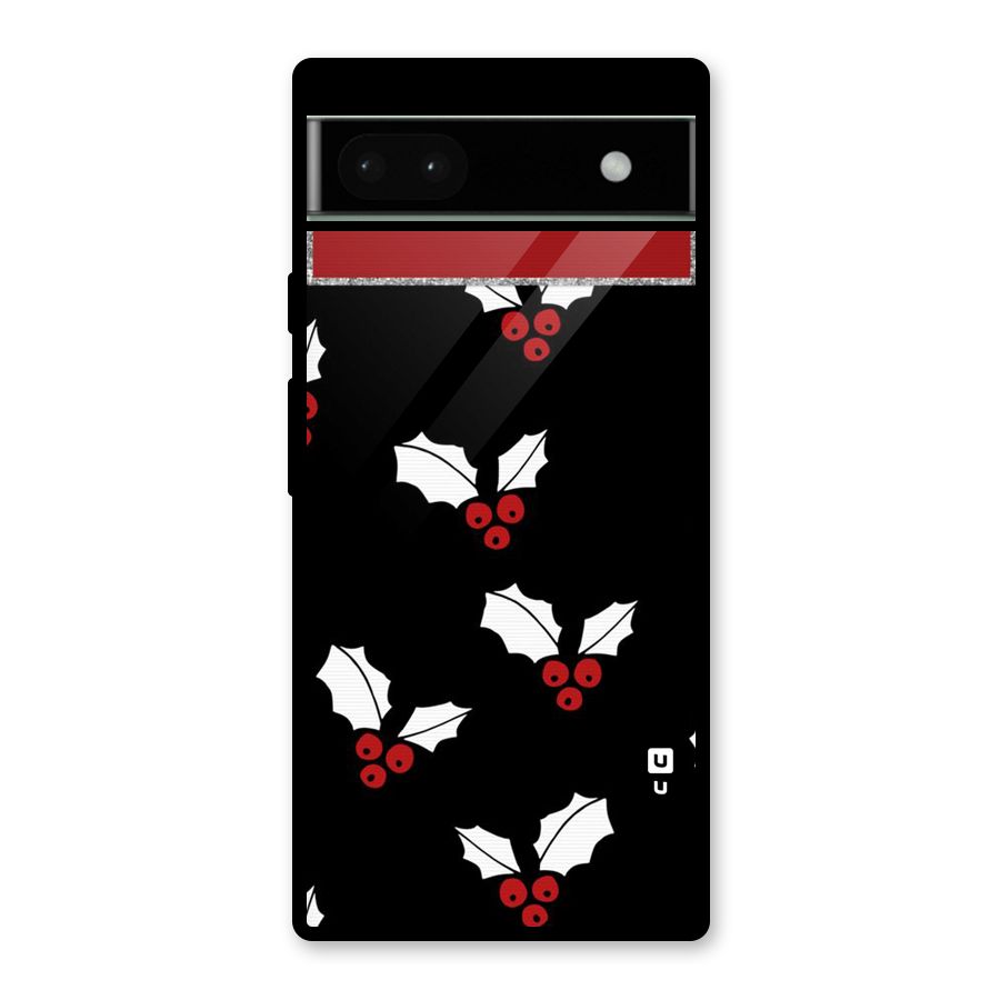 Cherry Leaf Design Glass Back Case for Google Pixel 6a