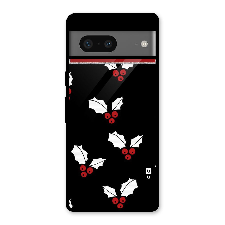Cherry Leaf Design Glass Back Case for Google Pixel 7