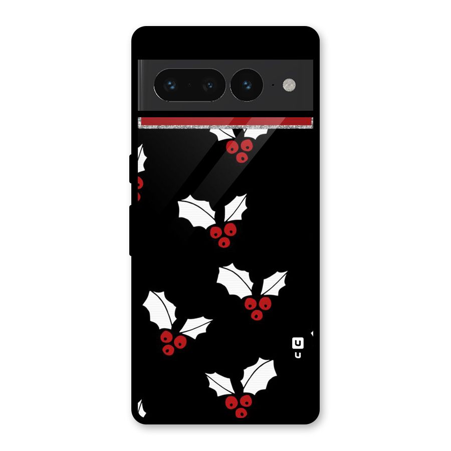 Cherry Leaf Design Glass Back Case for Google Pixel 7 Pro