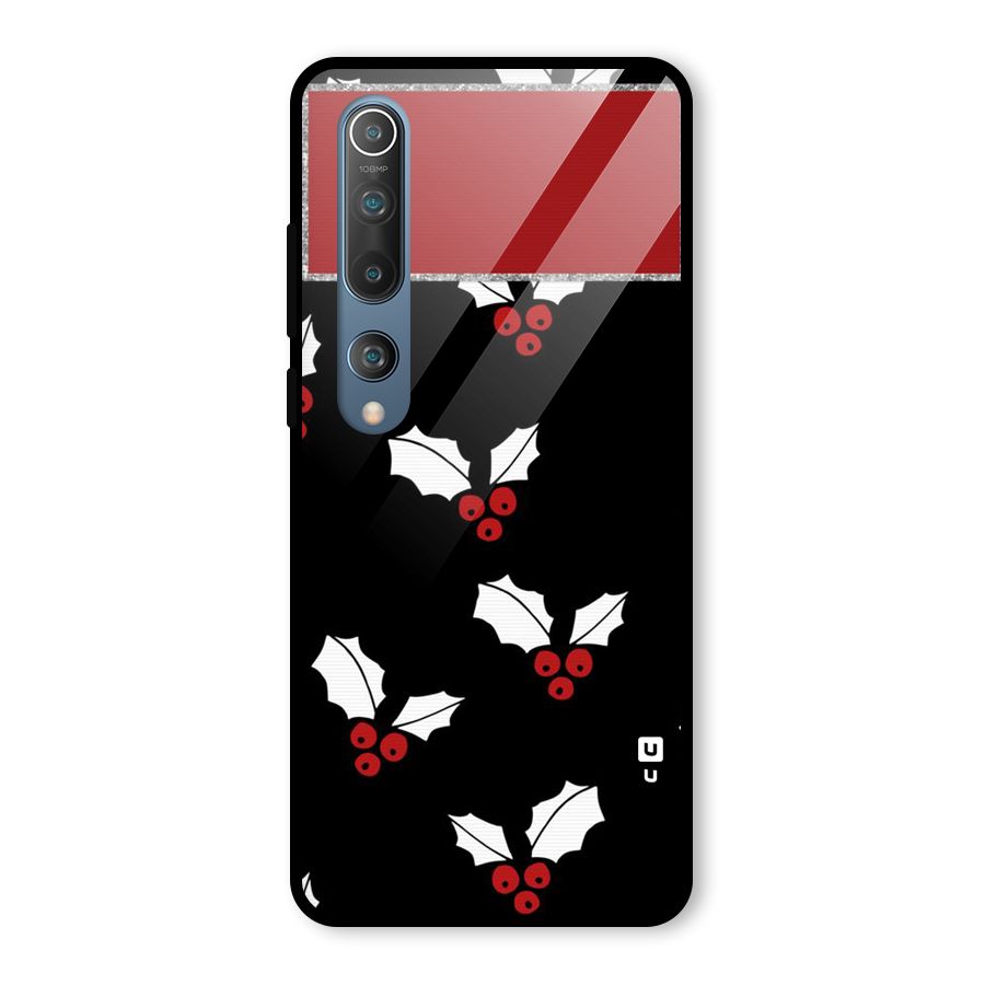 Cherry Leaf Design Glass Back Case for Mi 10