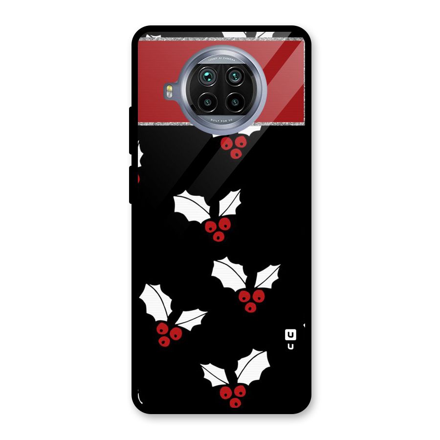 Cherry Leaf Design Glass Back Case for Mi 10i