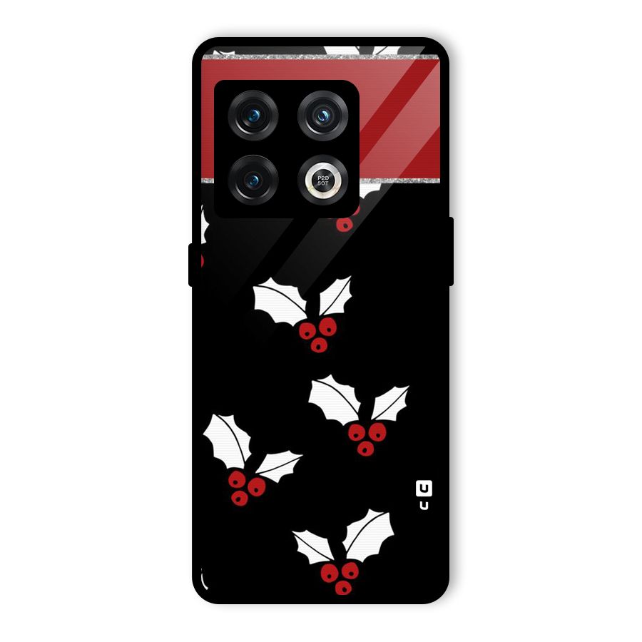 Cherry Leaf Design Glass Back Case for OnePlus 10 Pro 5G