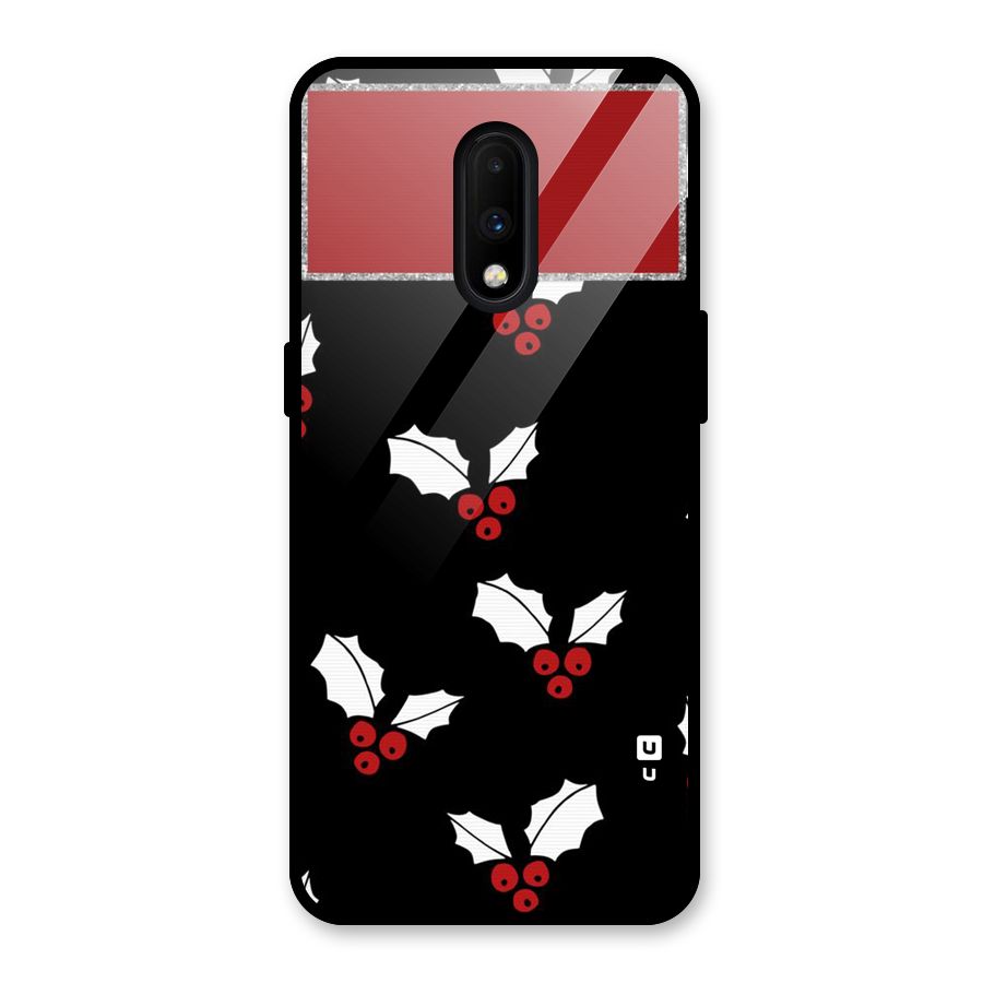 Cherry Leaf Design Glass Back Case for OnePlus 7