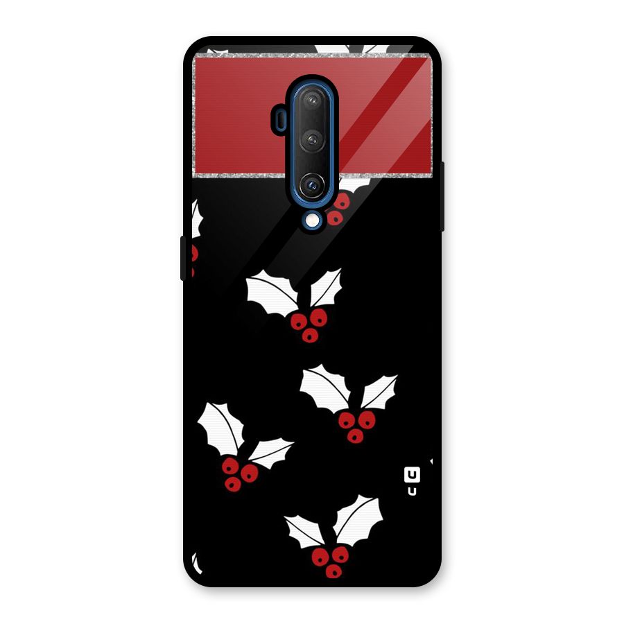 Cherry Leaf Design Glass Back Case for OnePlus 7T Pro