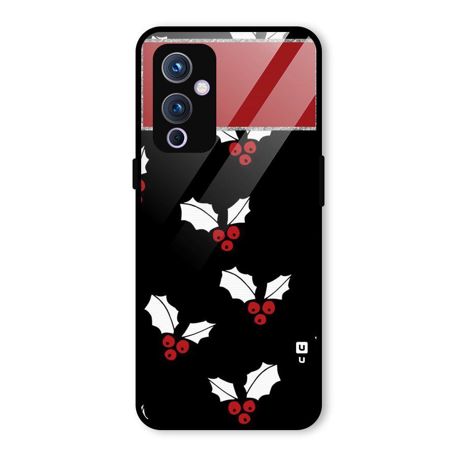 Cherry Leaf Design Glass Back Case for OnePlus 9
