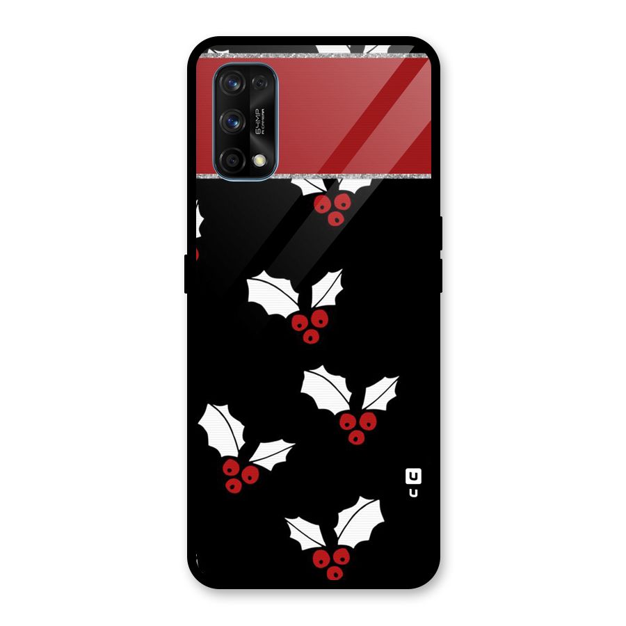Cherry Leaf Design Glass Back Case for Realme 7 Pro