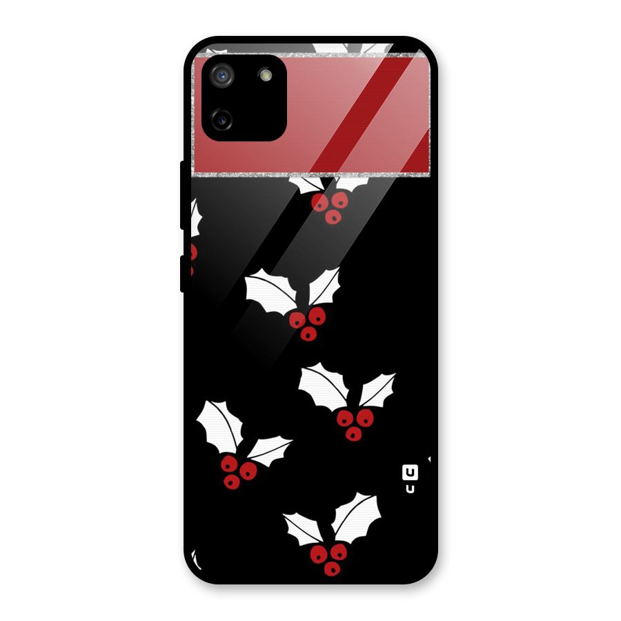 Cherry Leaf Design Glass Back Case for Realme C11