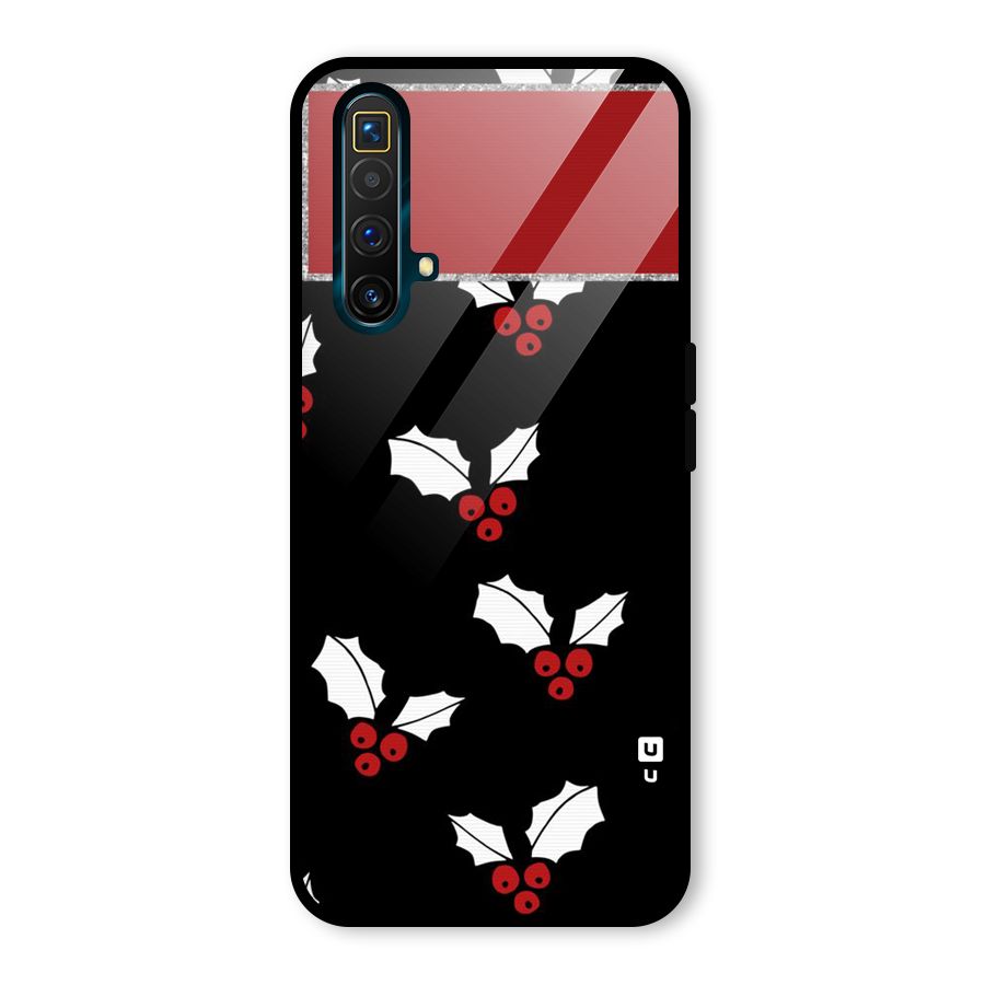Cherry Leaf Design Glass Back Case for Realme X3
