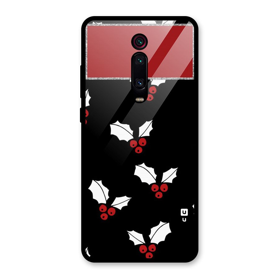 Cherry Leaf Design Glass Back Case for Redmi K20 Pro