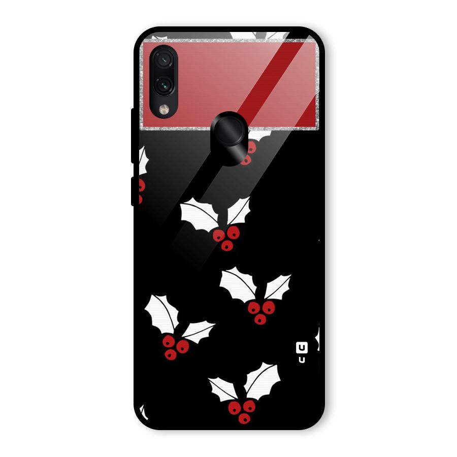 Cherry Leaf Design Glass Back Case for Redmi Note 7 Pro