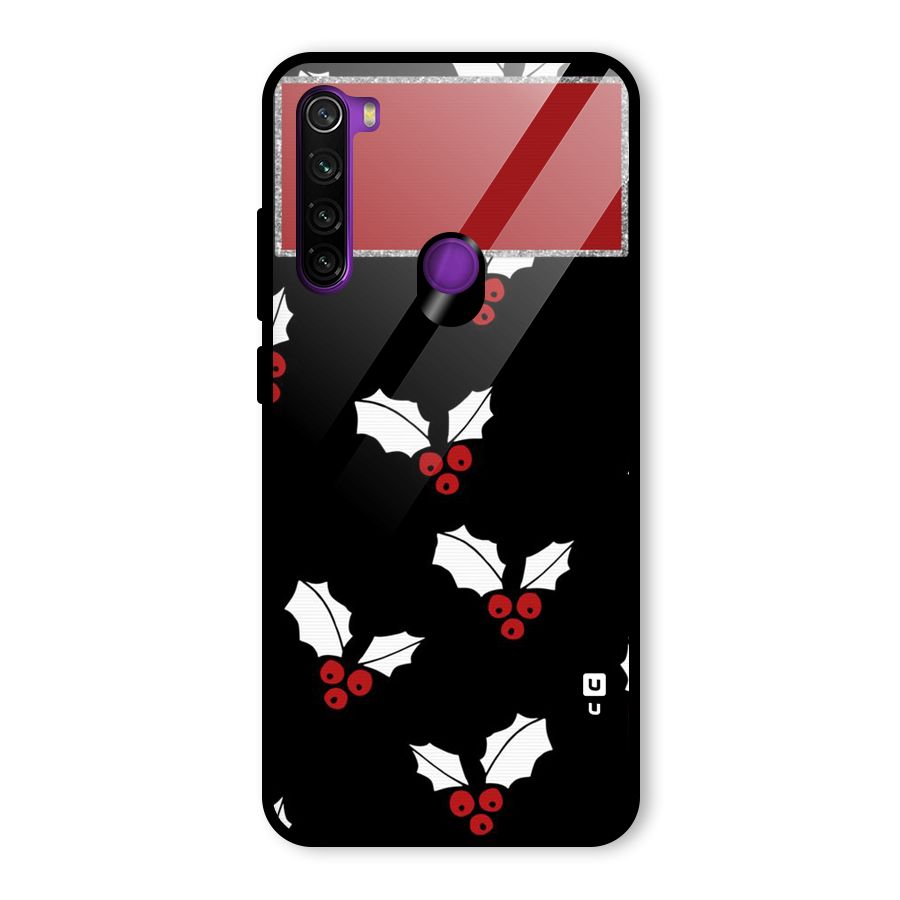 Cherry Leaf Design Glass Back Case for Redmi Note 8