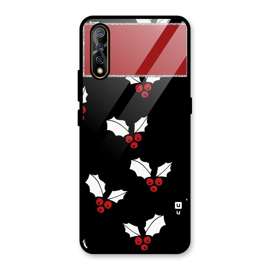 Cherry Leaf Design Glass Back Case for Vivo S1