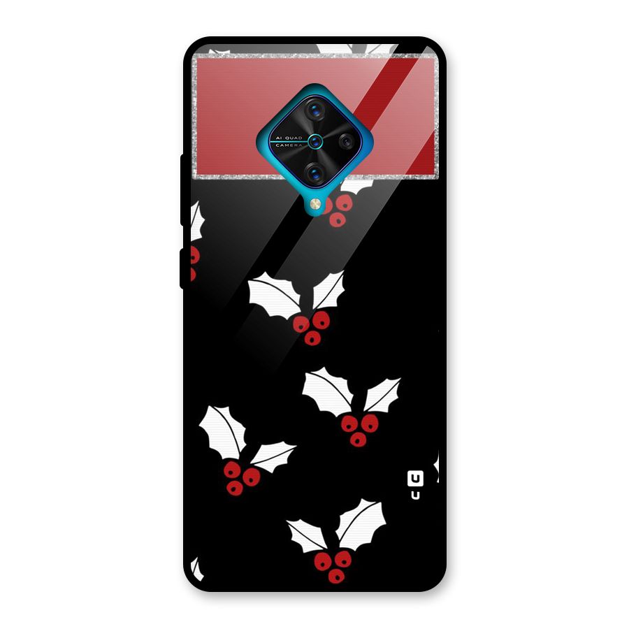 Cherry Leaf Design Glass Back Case for Vivo S1 Pro
