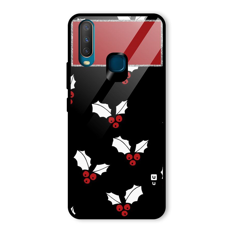 Cherry Leaf Design Glass Back Case for Vivo U10